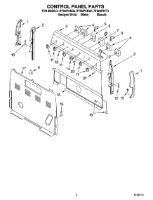 02 - Control Panel Parts parts for Whirlpool Range RF303PXKT3 from AppliancePartsPros.com