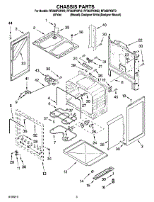 03 - Chassis Parts parts for Whirlpool Range RF365PXMT2 from AppliancePartsPros.com