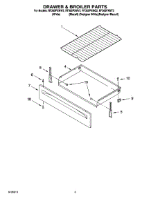 04 - Drawer & Broiler Parts parts for Whirlpool Range RF365PXMW2 from AppliancePartsPros.com