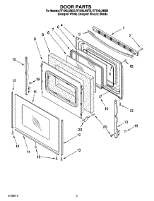 04 - Door Parts parts for Whirlpool Range RF196LXMB3 from AppliancePartsPros.com