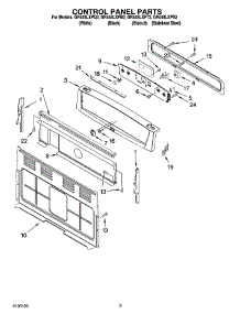 04 - Control Panel Parts parts for Whirlpool Range GR448LXPB2 from AppliancePartsPros.com