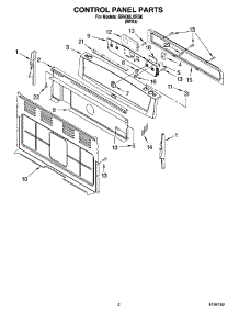 02 - Control Panel Parts parts for Whirlpool Range GR438LXRQ0 from AppliancePartsPros.com