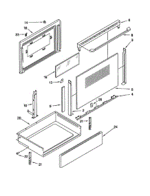 Door And Drawer parts for Whirlpool Range WHE383311 from AppliancePartsPros.com
