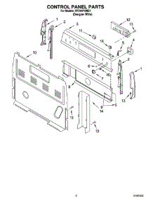 02 - Control Panel Parts parts for Whirlpool Range RF314PXMQ1 from AppliancePartsPros.com