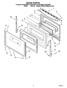 05 - Door Parts, Optional Parts parts for Whirlpool Range RF365PXMW1 from AppliancePartsPros.com
