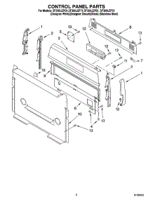 02 - Control Panel Parts parts for Whirlpool Range SF369LEPS1 from AppliancePartsPros.com