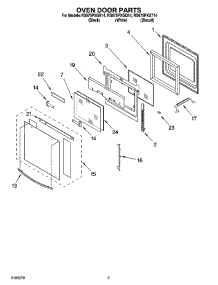 04 - Oven Door Parts parts for Whirlpool Range RS675PXGQ14 from AppliancePartsPros.com
