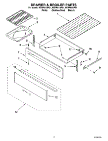 02 - Drawer & Broiler Parts parts for Whirlpool Range WERP4110PT1 from AppliancePartsPros.com