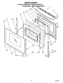 06 - Door Parts, Optional Parts parts for Whirlpool Range SF196LEPT1 from AppliancePartsPros.com