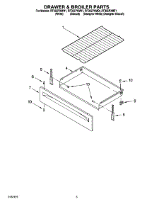 04 - Drawer & Broiler Parts parts for Whirlpool Range RF365PXMT1 from AppliancePartsPros.com