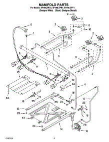 03 - Manifold Parts parts for Whirlpool Range SF196LEPQ1 from AppliancePartsPros.com