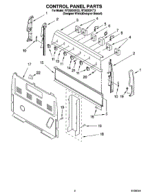 02 - Control Panel Parts parts for Whirlpool Range RF3020XKQ3 from AppliancePartsPros.com
