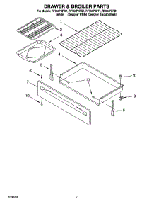 05 - Drawer & Broiler Parts, Optional Parts parts for Whirlpool Range RF364PXPT1 from AppliancePartsPros.com