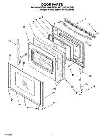 04 - Door Parts parts for Whirlpool Range RF196LXMB2 from AppliancePartsPros.com