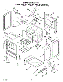 03 - Chassis Parts parts for Whirlpool Range GR448LXPT1 from AppliancePartsPros.com