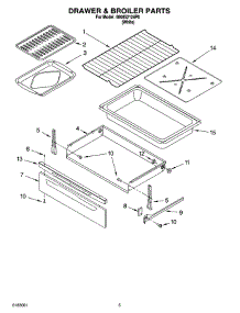 04 - Drawer & Broiler Parts parts for Whirlpool Range 880652124P0 from AppliancePartsPros.com