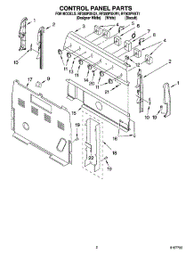 02 - Control Panel Parts parts for Whirlpool Range RF303PXKT1 from AppliancePartsPros.com