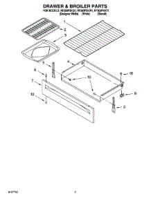 04 - Drawer & Broiler Parts parts for Whirlpool Range RF303PXKT1 from AppliancePartsPros.com