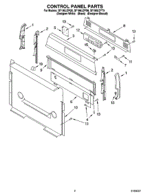 02 - Control Panel Parts parts for Whirlpool Range SF196LEPT0 from AppliancePartsPros.com