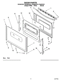 05 - Door Parts, Miscellaneous Parts parts for Whirlpool Range RF303PXKW1 from AppliancePartsPros.com