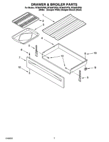05 - Drawer & Broiler Parts, Optional Parts parts for Whirlpool Range RF364PXPB0 from AppliancePartsPros.com
