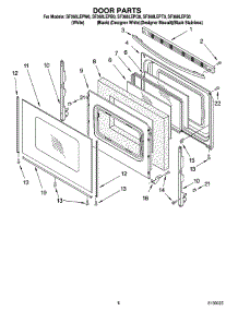 06 - Door Parts, Optional Parts parts for Whirlpool Range SF368LEPS0 from AppliancePartsPros.com
