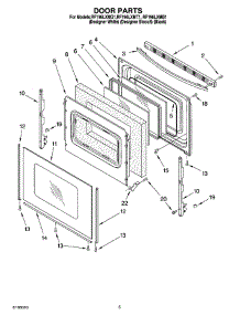 04 - Door Parts parts for Whirlpool Range RF196LXMT1 from AppliancePartsPros.com