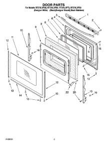 04 - Door Parts parts for Whirlpool Range RF378LXPB0 from AppliancePartsPros.com