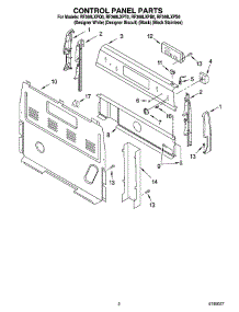 02 - Control Panel Parts parts for Whirlpool Range RF368LXPS0 from AppliancePartsPros.com
