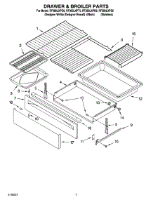 05 - Drawer & Broiler Parts, Optional Parts parts for Whirlpool Range RF380LXPS0 from AppliancePartsPros.com