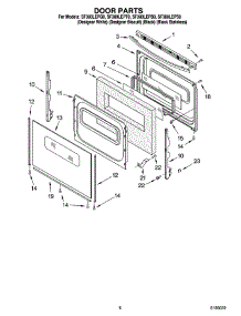 06 - Door Parts, Optional Parts (Not Included) parts for Whirlpool Range SF380LEPT0 from AppliancePartsPros.com