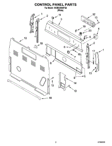 02 - Control Panel Parts parts for Whirlpool Range WERE3000PQ2 from AppliancePartsPros.com