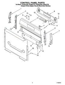 02 - Control Panel Parts parts for Whirlpool Range SF380LEPB0 from AppliancePartsPros.com