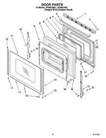 06 - Door Parts, Miscellaneous Parts parts for Whirlpool Range SF369LEMT1 from AppliancePartsPros.com