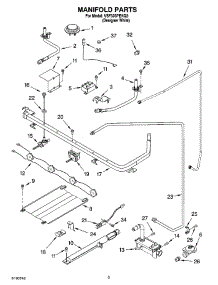 03 - Manifold Parts parts for Whirlpool Range VSF303PEKQ3 from AppliancePartsPros.com