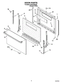06 - Door Parts, Miscellaneous Parts parts for Whirlpool Range VSF303PEKQ3 from AppliancePartsPros.com