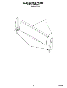 02 - Backguard Parts parts for Whirlpool Range SF3020SKQ3 from AppliancePartsPros.com