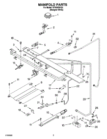 03 - Manifold Parts parts for Whirlpool Range SF3020SKQ3 from AppliancePartsPros.com