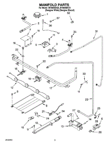 03 - Manifold Parts parts for Whirlpool Range SF3020EKT3 from AppliancePartsPros.com