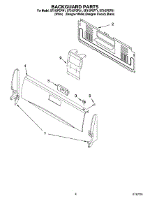 02 - Backguard Parts parts for Whirlpool Range SF315PEPT1 from AppliancePartsPros.com