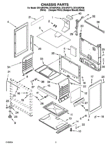 04 - Chassis Parts parts for Whirlpool Range SF315PEPB0 from AppliancePartsPros.com