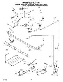 03 - Manifold Parts parts for Whirlpool Range SF315PEPQ0 from AppliancePartsPros.com