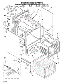 04 - Oven Chassis Parts parts for Whirlpool Range GR450LXLS0 from AppliancePartsPros.com