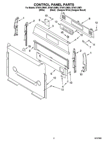 02 - Control Panel Parts parts for Whirlpool Range SF367LEMQ1 from AppliancePartsPros.com
