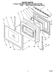 06 - Door Parts, Miscellaneous Parts parts for Whirlpool Range SF367LEMQ1 from AppliancePartsPros.com