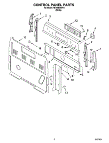 02 - Control Panel Parts parts for Whirlpool Range RF340BXKW1 from AppliancePartsPros.com