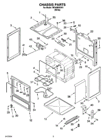 03 - Chassis Parts parts for Whirlpool Range RF340BXKW1 from AppliancePartsPros.com
