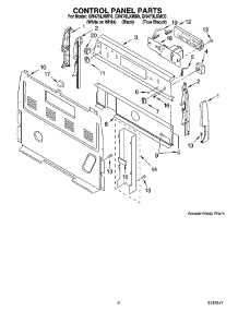 02 - Control Panel Parts parts for Whirlpool Range GR470LXMB0 from AppliancePartsPros.com