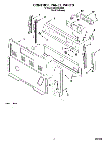 02 - Control Panel Parts parts for Whirlpool Range GR475LXMS0 from AppliancePartsPros.com