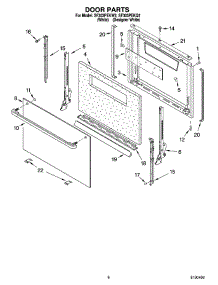 06 - Door Parts, Miscellaneous Parts parts for Whirlpool Range SF303PEKQ2 from AppliancePartsPros.com